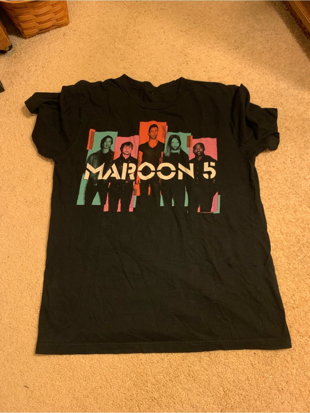 Black Maroon 5 Graphic Band T-Shirt